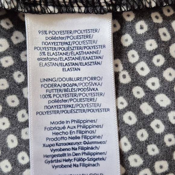 Chaps Monochrome Patterned Dress - Picture 7 of 8